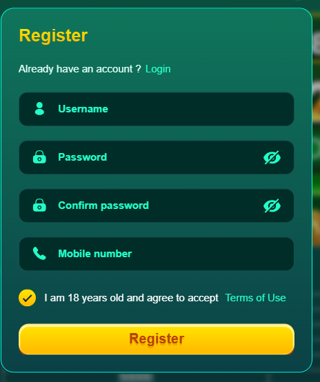 ER888 Game-Registeration