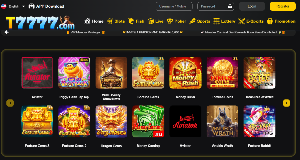 T7777 Game APK-Home